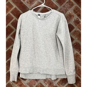 Victoria Sport Sweatshirt Womens Small‎ Gray Keyhole Back High Low Fleece